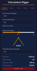 Calculadora Rigger – Herramienta Profesional para Izajes y Maniobras (aplicación movil)